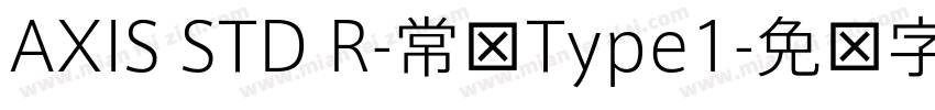 AXIS STD R-常规Type1字体转换